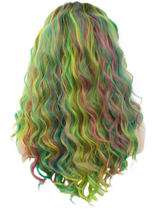 Neon Rainbow Lace Front Wig