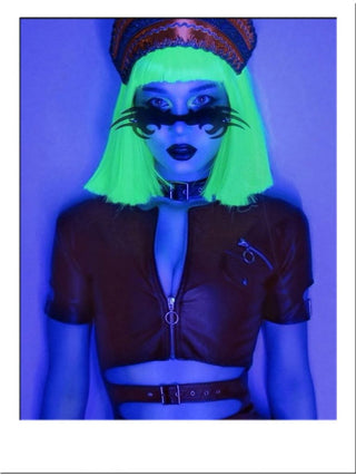 Neon Wig With Bangs