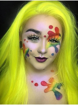 Neon Yellow Wig Long Lace Front