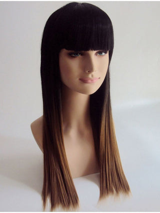 Ombre Wig Black Blonde Straight