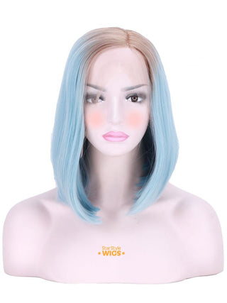 Pastel Blue Bob Lace Front Wig