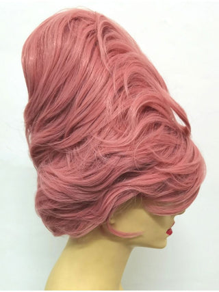 Pastel Pink Hair Wig Beehive