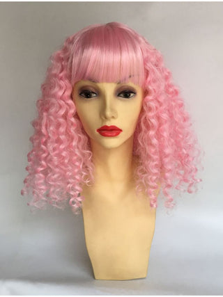 Pastel Pink Wig Curly