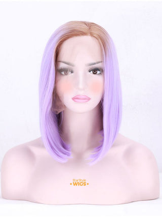 Pastel Purple Lace Frontal Wig Graduated Bob