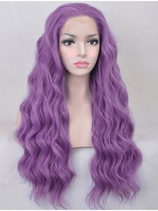 Pastel Purple Wavy Lace Front Wig