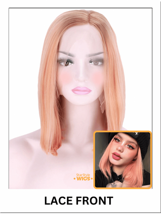 Peach Lace Front Bob Wig