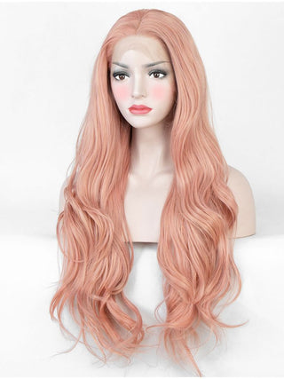 Peach Pink Lace Front Wig  