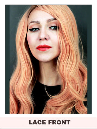 Peach Wig Lace Front Long