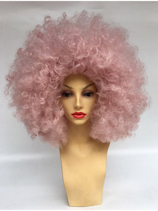 Pink Afro Wig Large