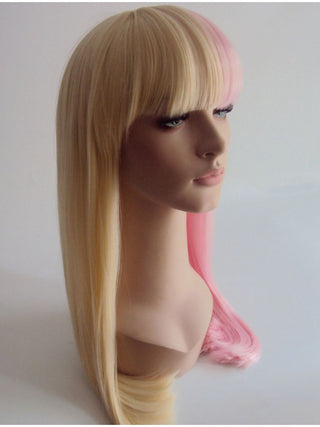 Pink And Blonde Split Wig