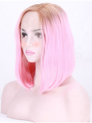 Pink Bob Wig Lace Front