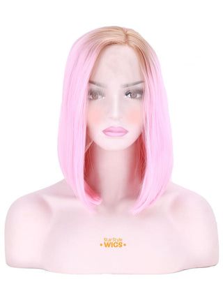 Pink Lace Front Wig Bob