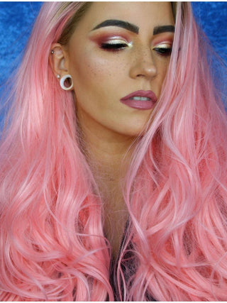 Pink Lace Front Wig Wavy