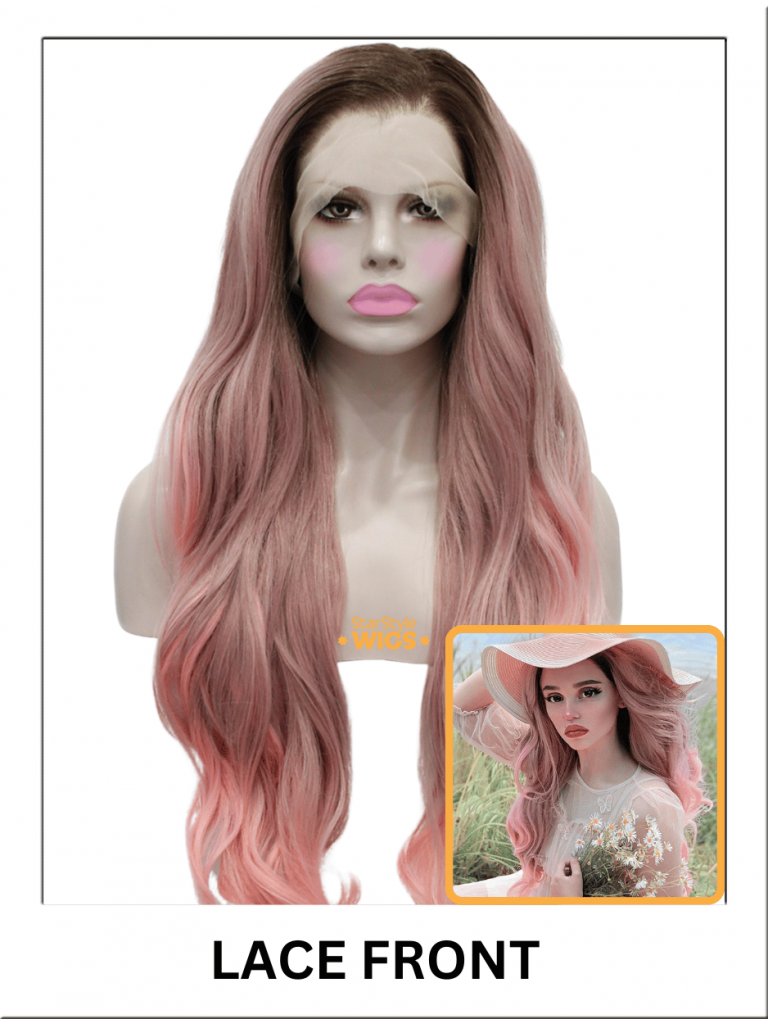 Pink Ombre Lace Front Wig Lace Front Wigs UK Star Style Wigs