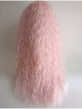 Pink Wig Pastel Crimped