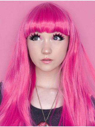 Pink Wig With Bangs