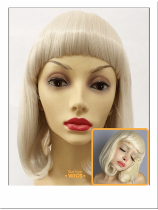 Platinum Blonde Lob Bob Wig