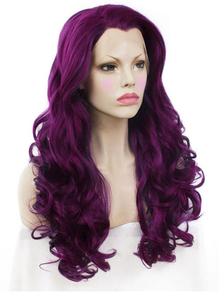 Purple Lace Front Wig Plum