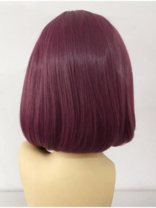 Purple Wig Blunt Bob