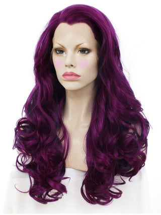 Purple Wig Lace Front Long