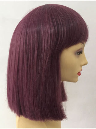 Purple Wig Short Straight