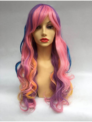 Rainbow Wig Pastel Long