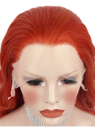 Red Lace Front Wig Widows Peak