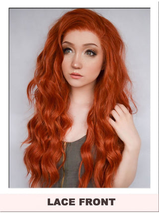 Red Orange Lace Front Wig