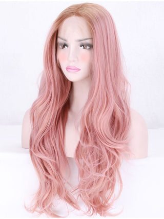 Rose Gold Pink Lace Front Wig