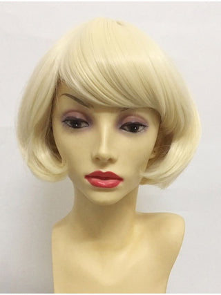 Short Blonde Bob Wig With Fringe Bangs