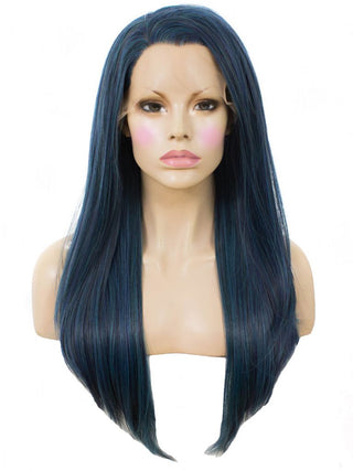 Teal Blue Wig Long Lace Front