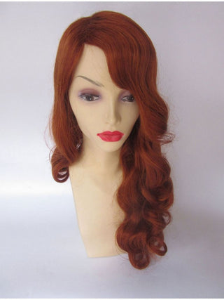 Finger Waves Vintage Wig Copper Red