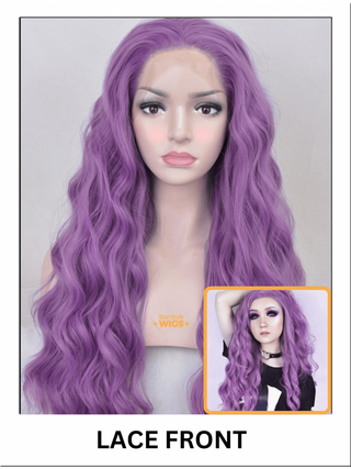 Violet Purple Wavy Wig Lace Front