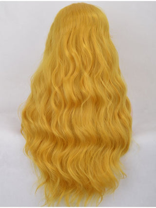 Yellow Wig Lace Front Wavy Long